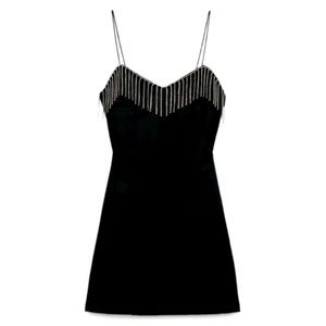 Zara rhinestones mini dress